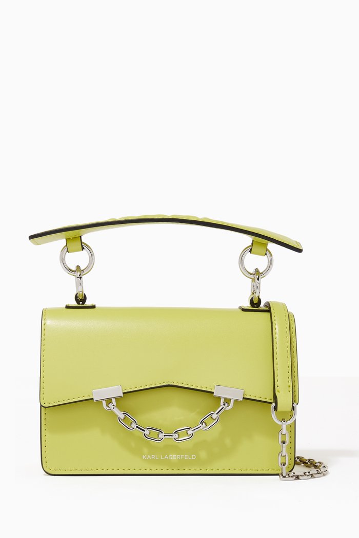 

K/Karl Seven Mini Shoulder Bag In Leather, Brown