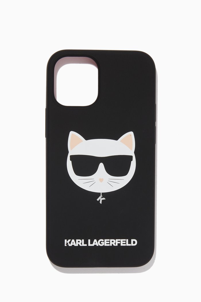 

K/Ikonik Choupette iPhone 12 Mini Case in Acrylic & Silicone, Black