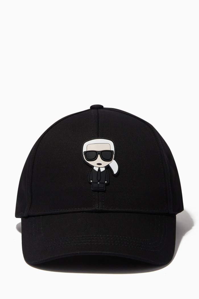 

K/Ikonik Cap in Cotton Gabardine, Black