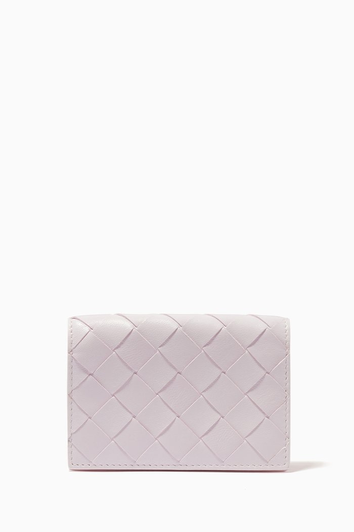 

Card Case in Intrecciato Nappa, Pink