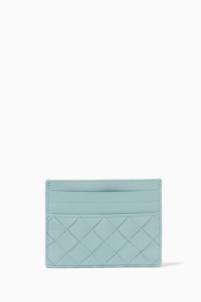 

Card Holder in Intrecciato Nappa, Green