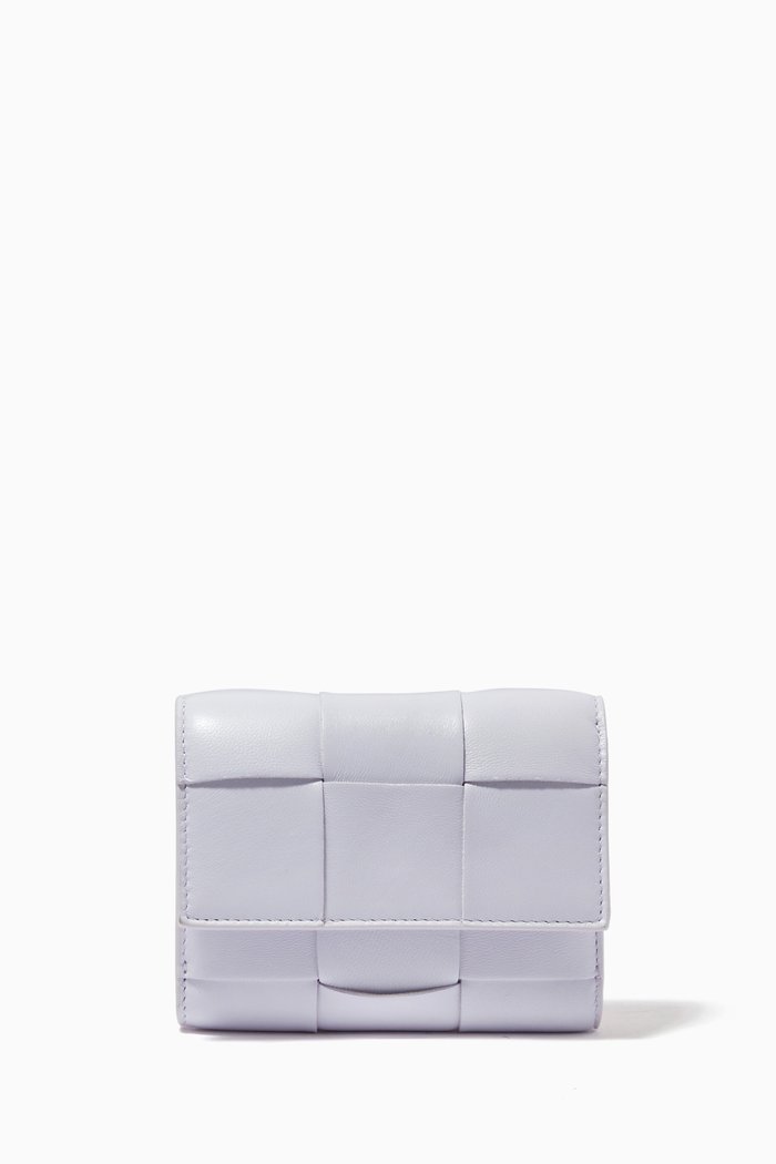 

Mini Wallet in Intrecciato Nappa, Pink