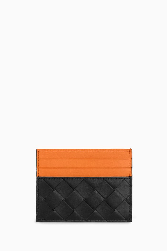 

Card Case in Intrecciato Calfskin, Black