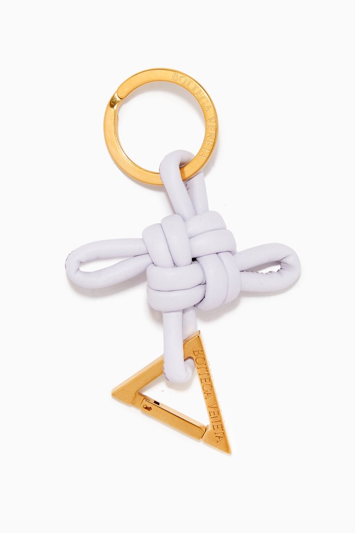 

Knotted Key Ring in Nappa, Pink