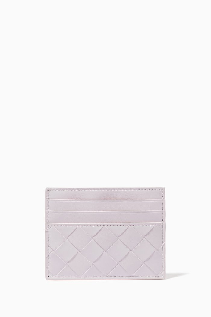 

Card Holder in Intrecciato Nappa, Pink