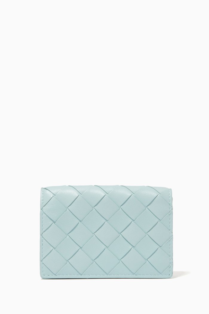 

Card Case in Intrecciato Nappa, Green