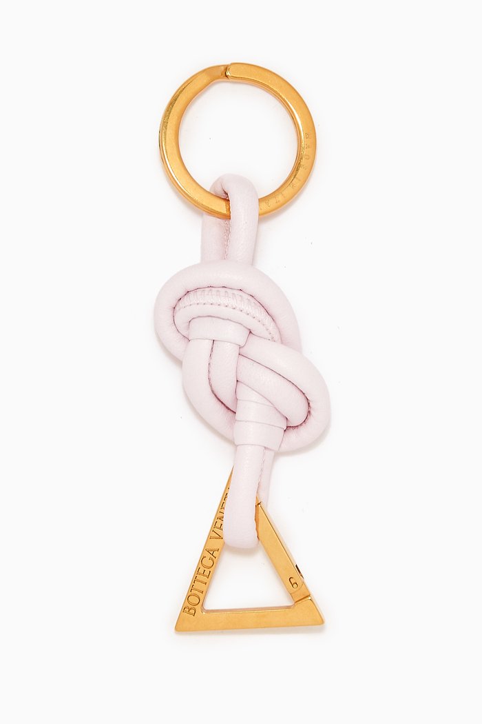 

Knotted Key Ring in Nappa, Pink