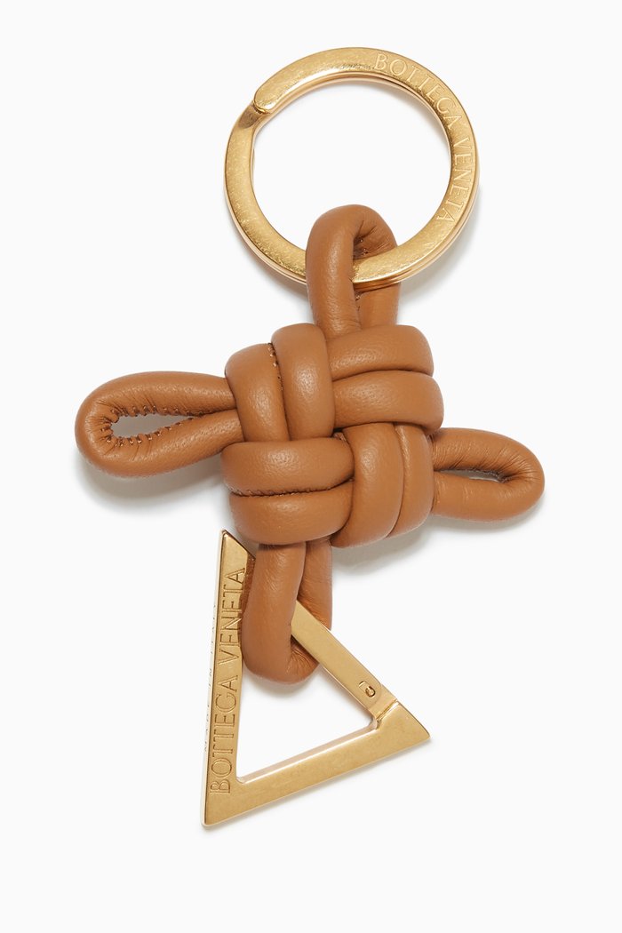 

Knotted Key Ring in Nappa, Brown