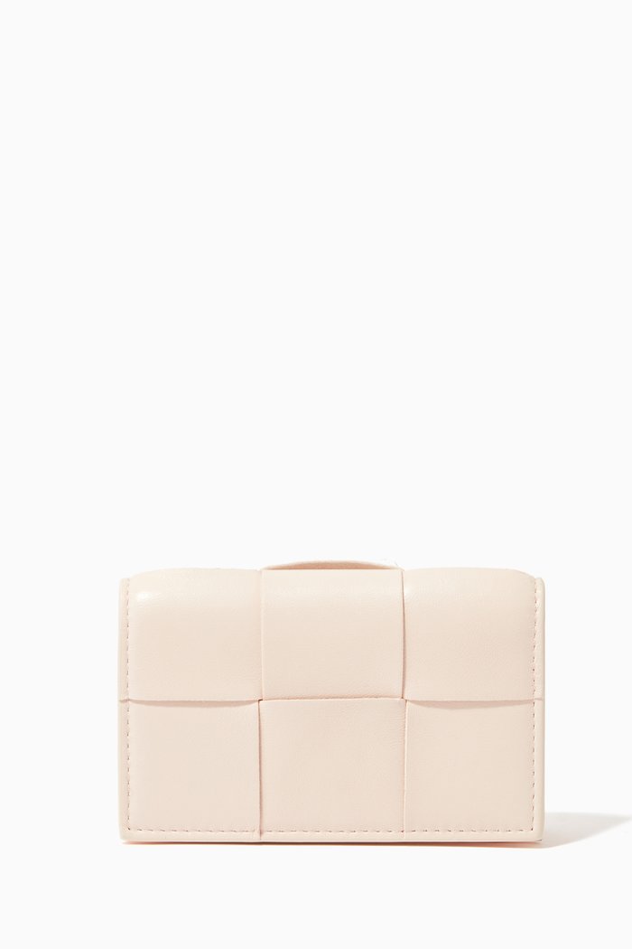 

Card Case in Intrecciato Nappa, Yellow