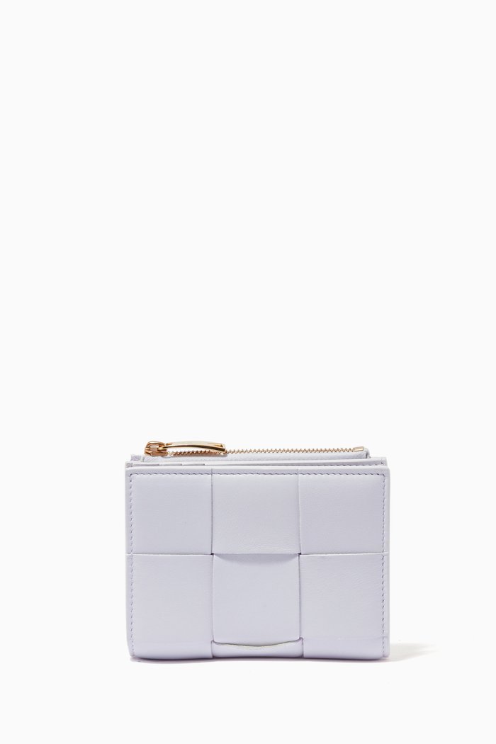 Mini Wallet in Intrecciato Nappa, Pink