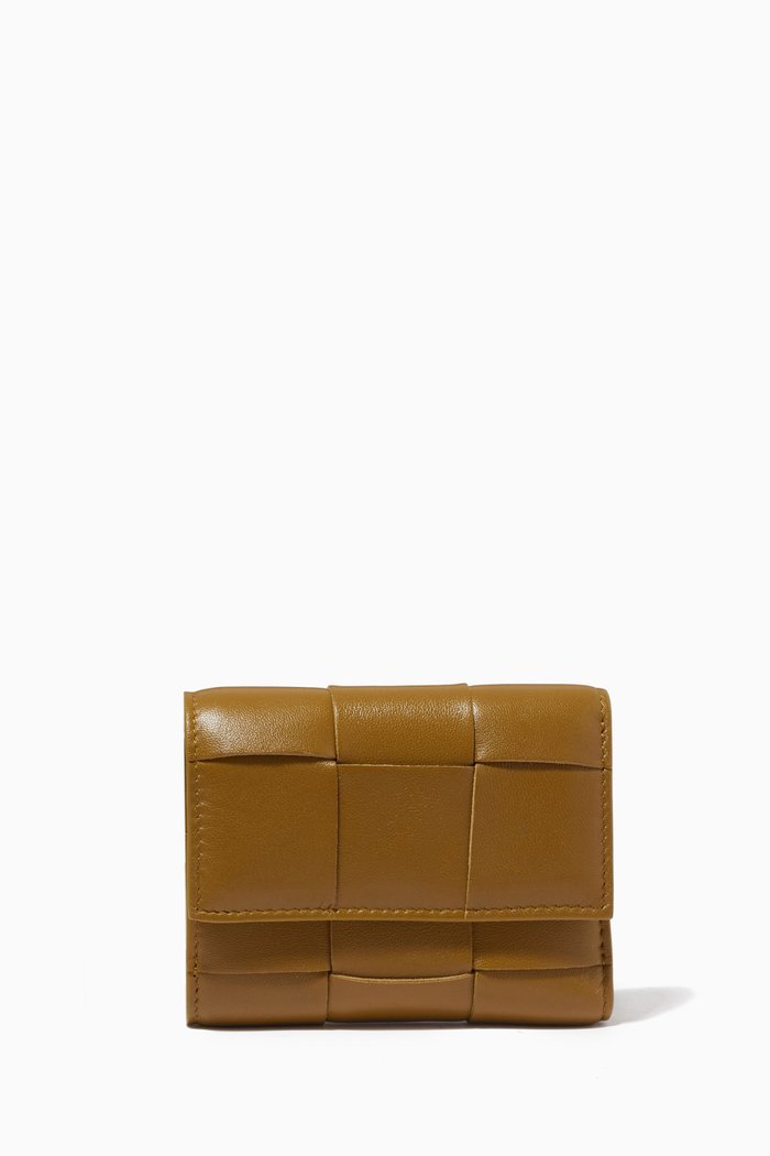 

Mini Wallet in Intrecciato Nappa, Brown