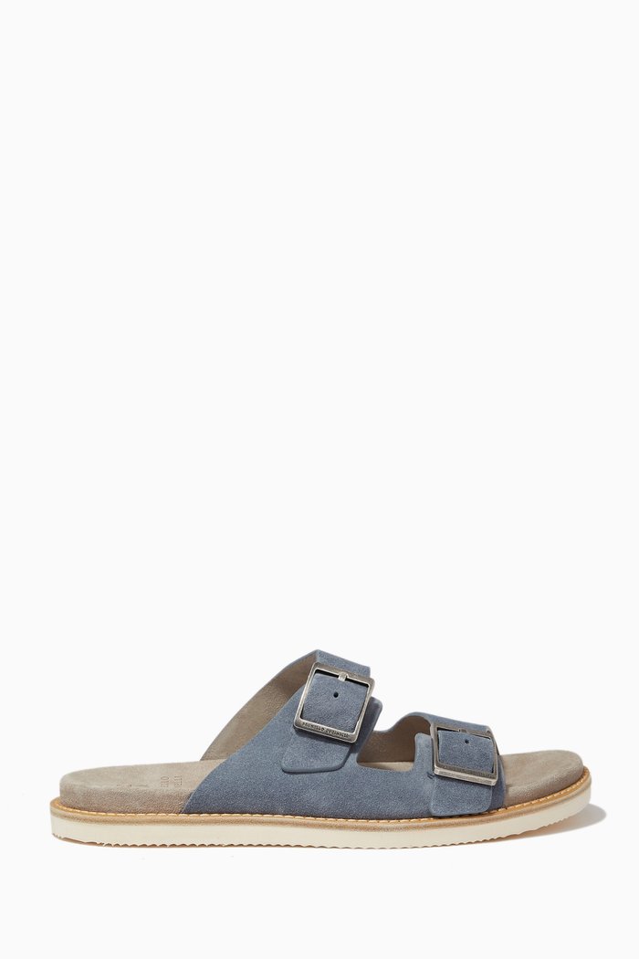 

Urban Slides in Washed Suede, Blue