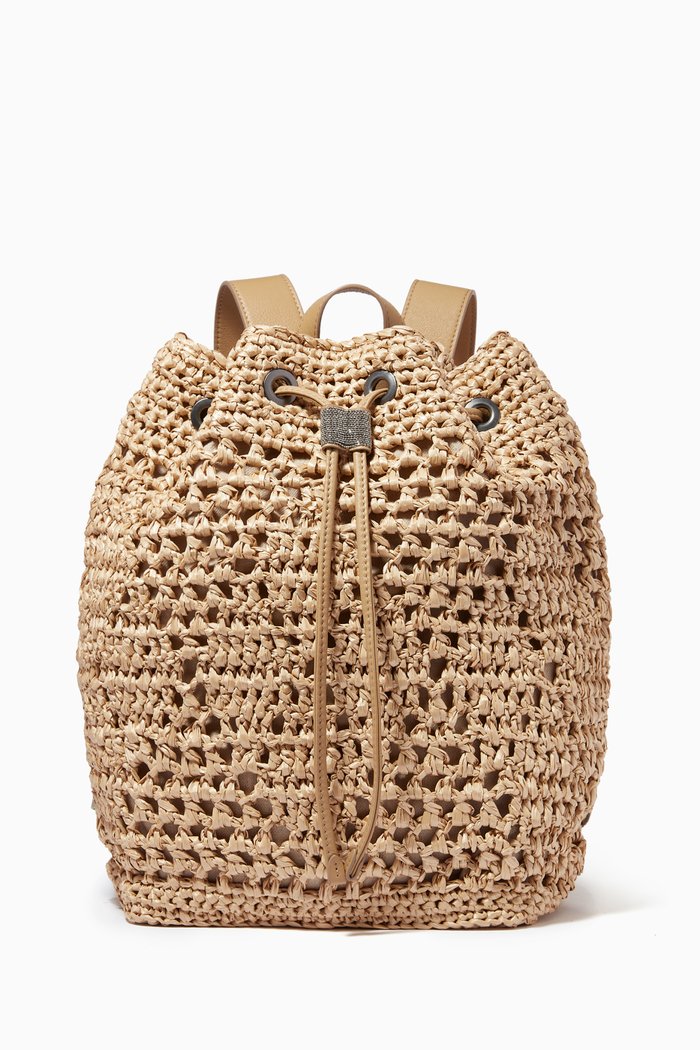 

Backpack in Interwoven Straw, Neutral