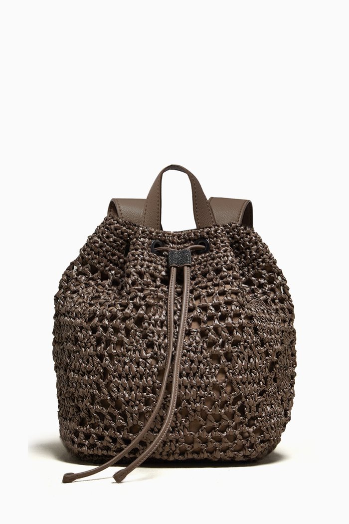 

Woven Backpack, Brown