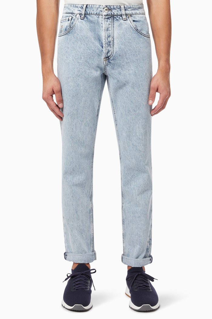

Regular Fit Jeans in Cotton, Blue