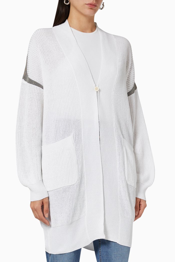 

Open Cardigan, White