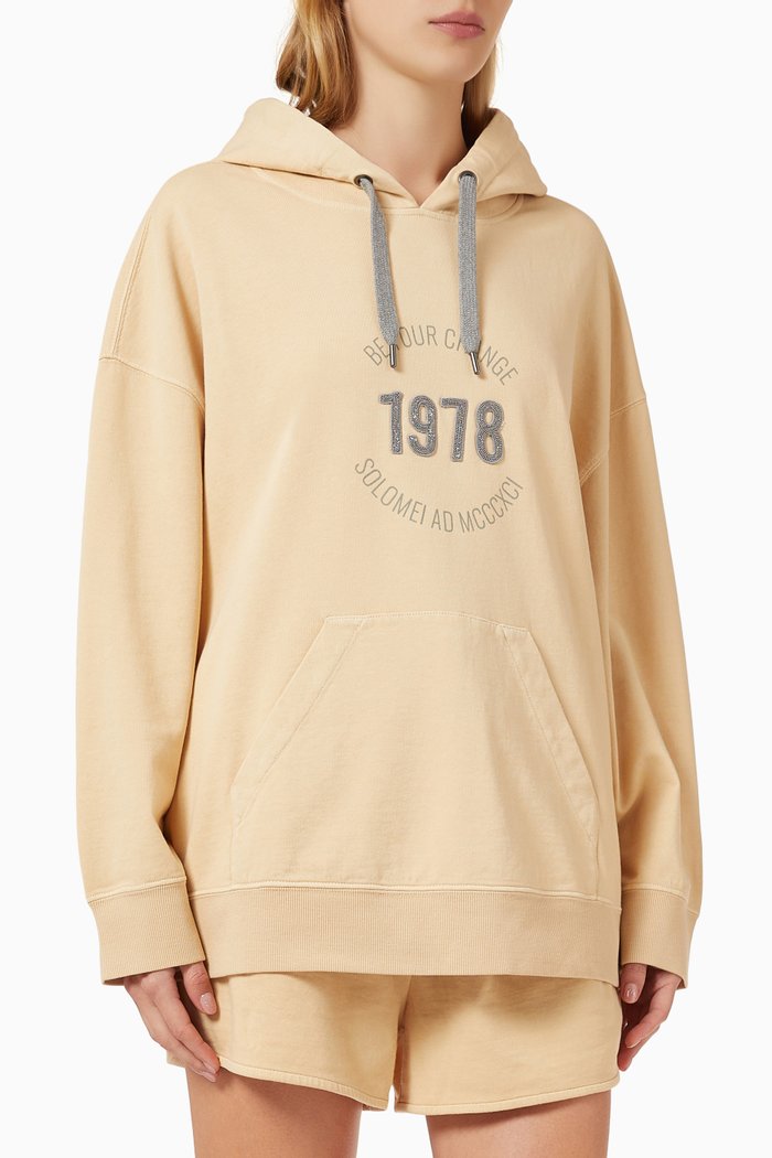 

Garment-dyed Sweatshirt in Cotton French Terry, Yellow