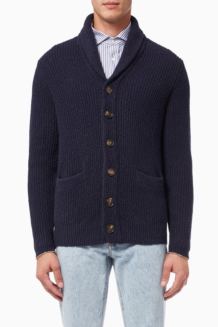 

Long Sleeve Cardigan, Blue