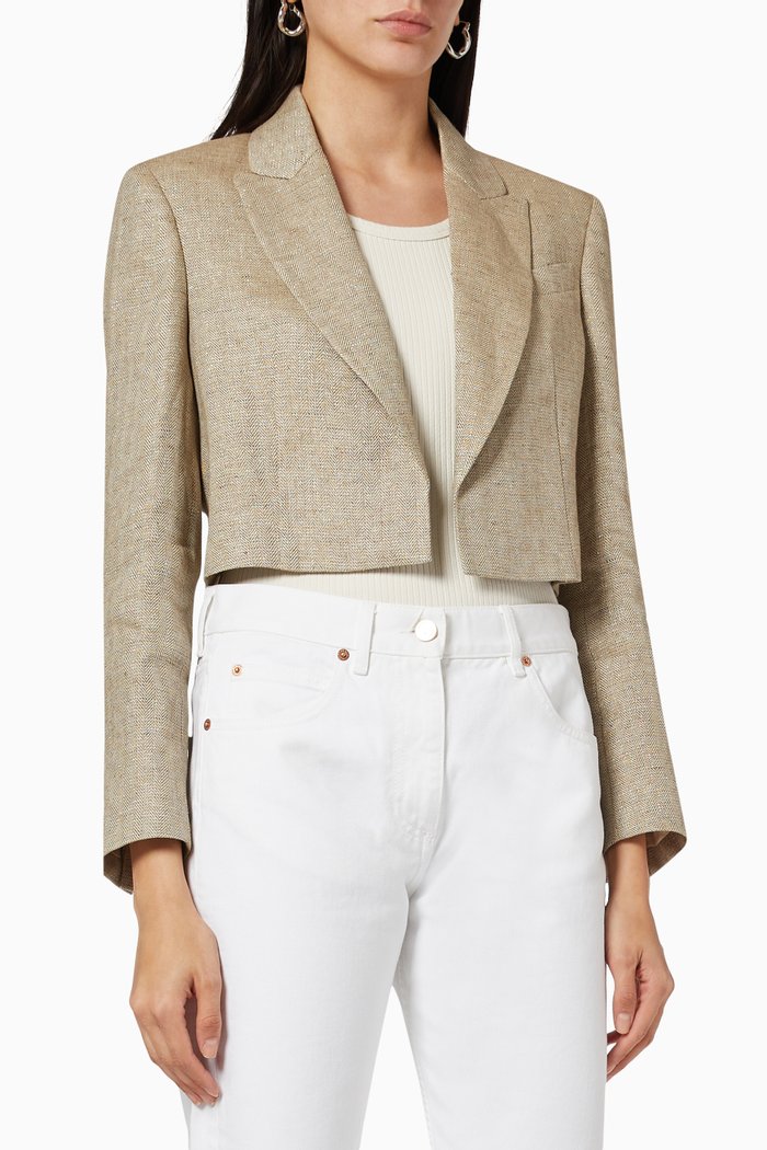 

Cropped Blazer, Neutral