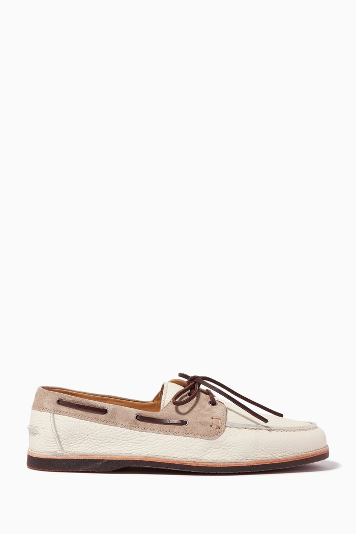 

Lace-up Loafers in Leather, White