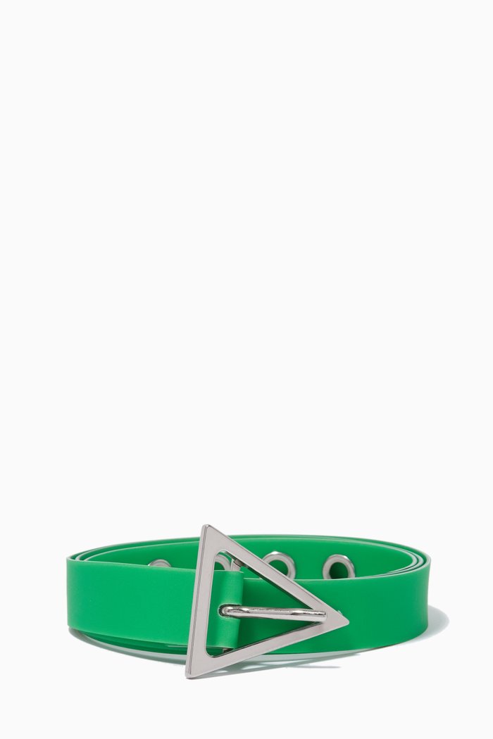 

Belt in Matte Gummy Rubber, Green