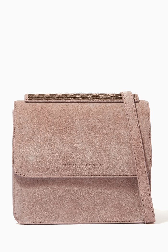 

Shoulder Bag in Suede, Pink