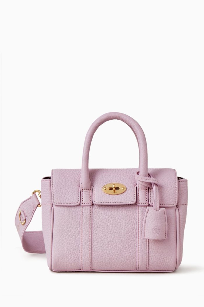 

Mini Bayswater Bag in Heavy Grain Leather, Purple