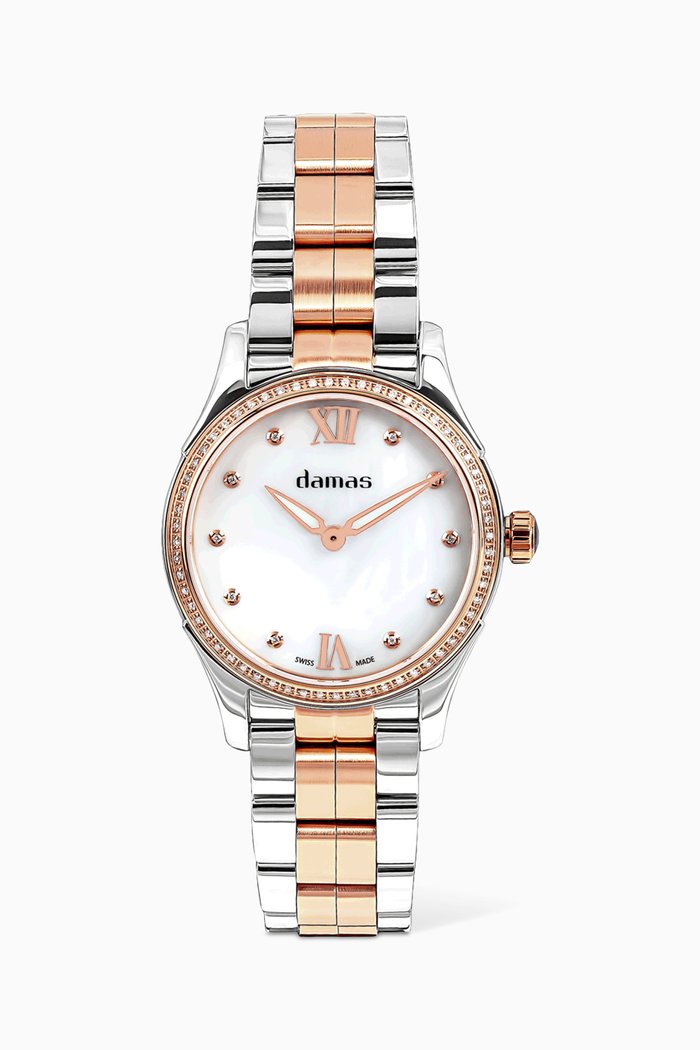 

Sport Watch with Diamonds in Stainless Steel, Metallic