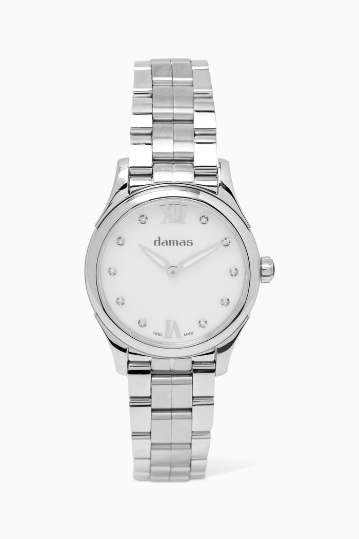 

Sport Watch with Diamonds in Stainless Steel, Metallic