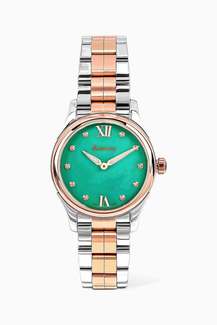 

Sport Watch with Diamonds in Stainless Steel, Metallic