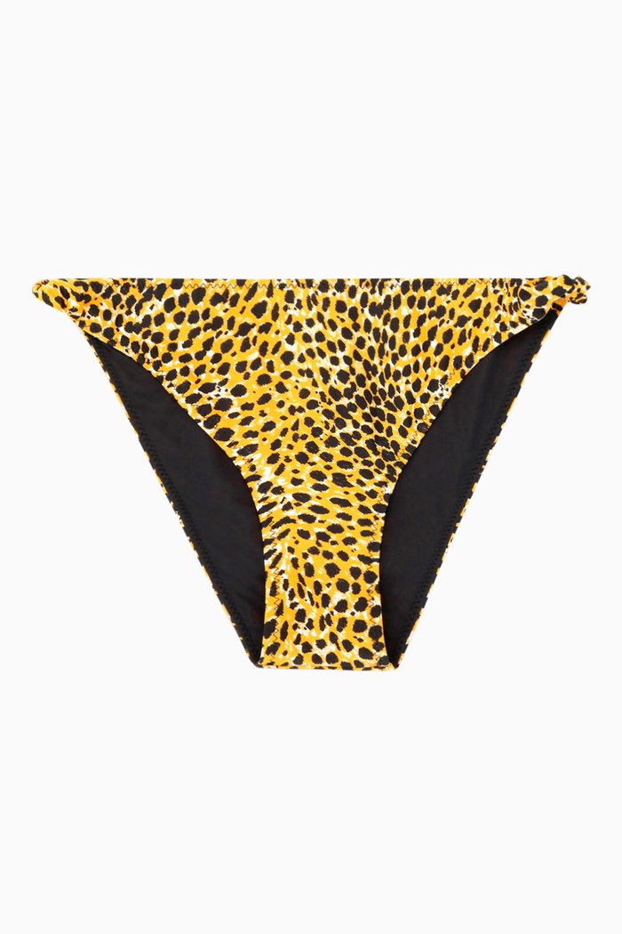 

Twisted Bikini Bottoms in Recycled Nylon, Yellow