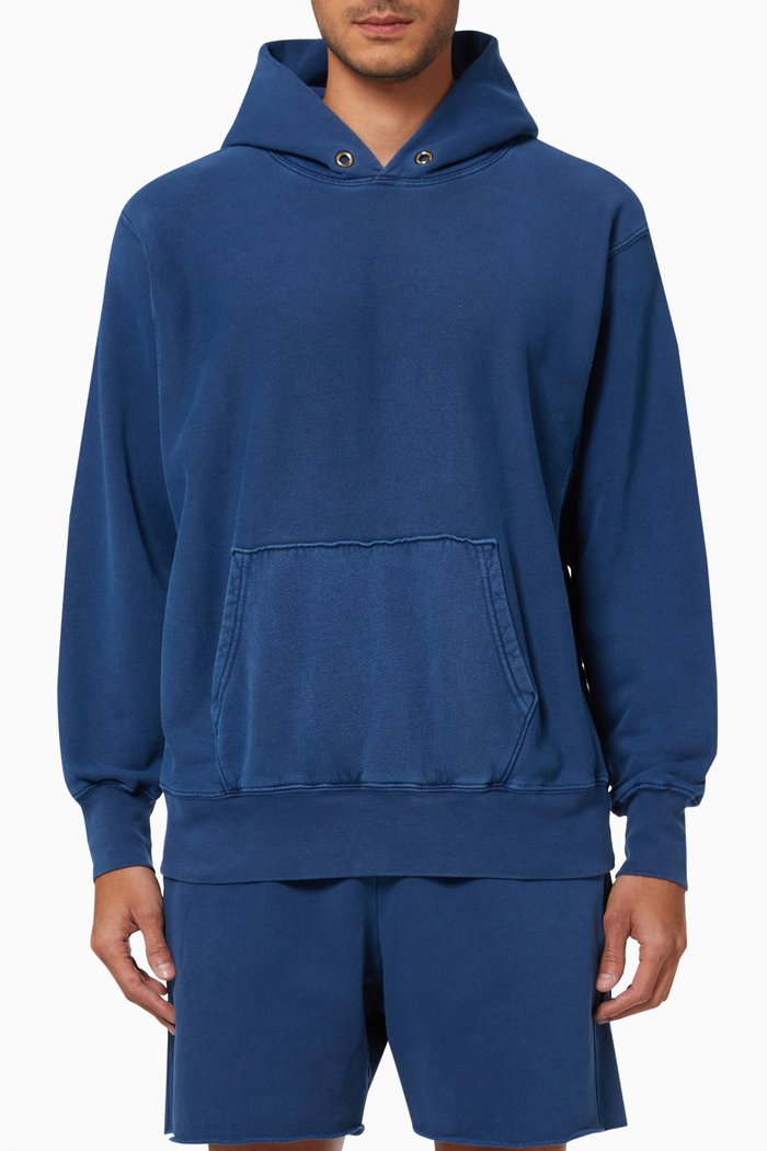 

Crop Hoodie in Fleece, Blue