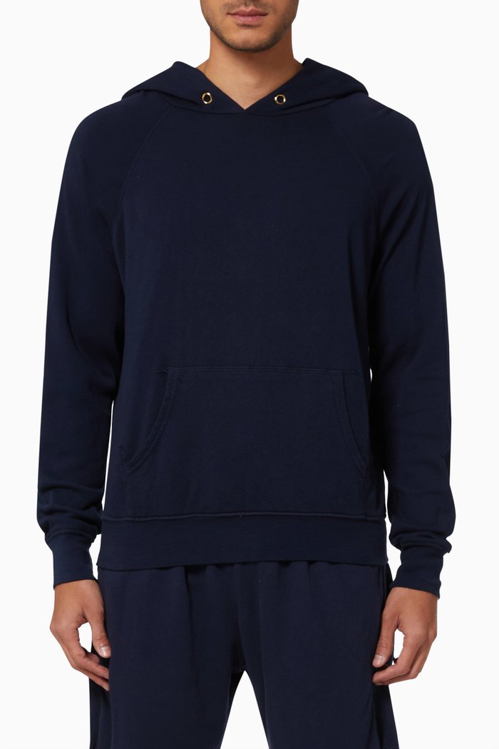 

Raglan Hoodie in French Terry, Blue