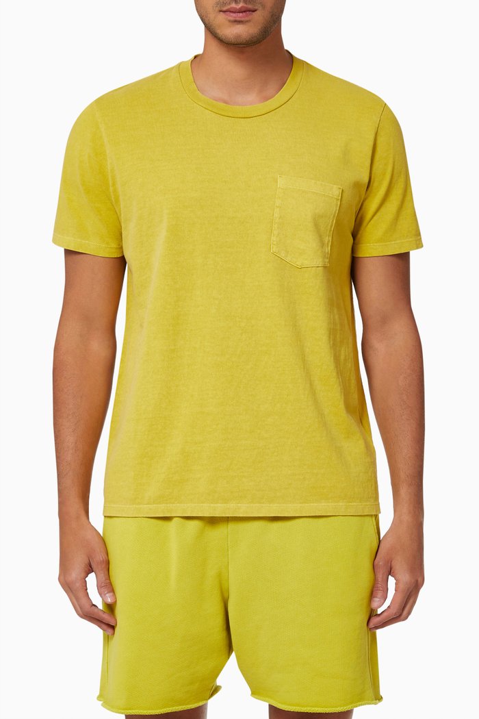 

Classic Pocket T-shirt in Cotton Jersey, Yellow