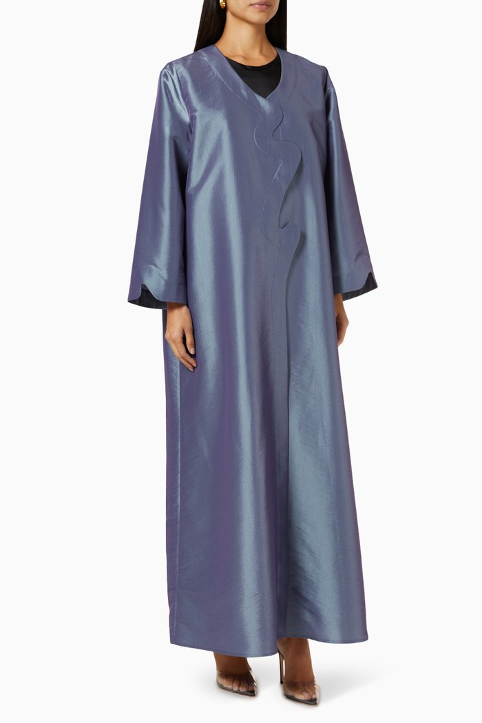 

Cloud Abaya in Metallic Taffeta, Purple