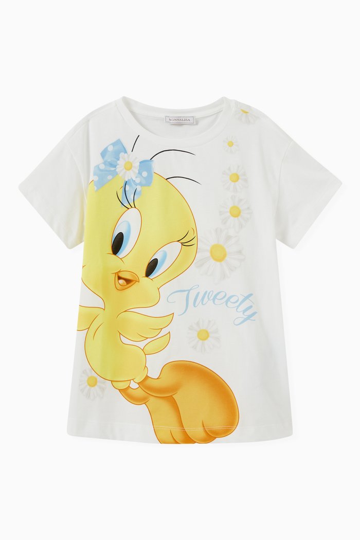 

Maxi Tweety T-shirt in Cotton Jersey, White