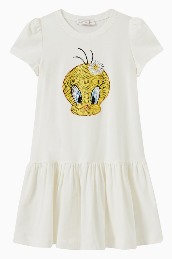 

Maxi Tweety Dress in Cotton Jersey, White