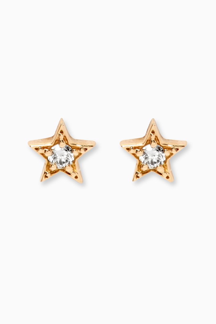 

Star Diamond Stud Earrings in 18kt Yellow Gold