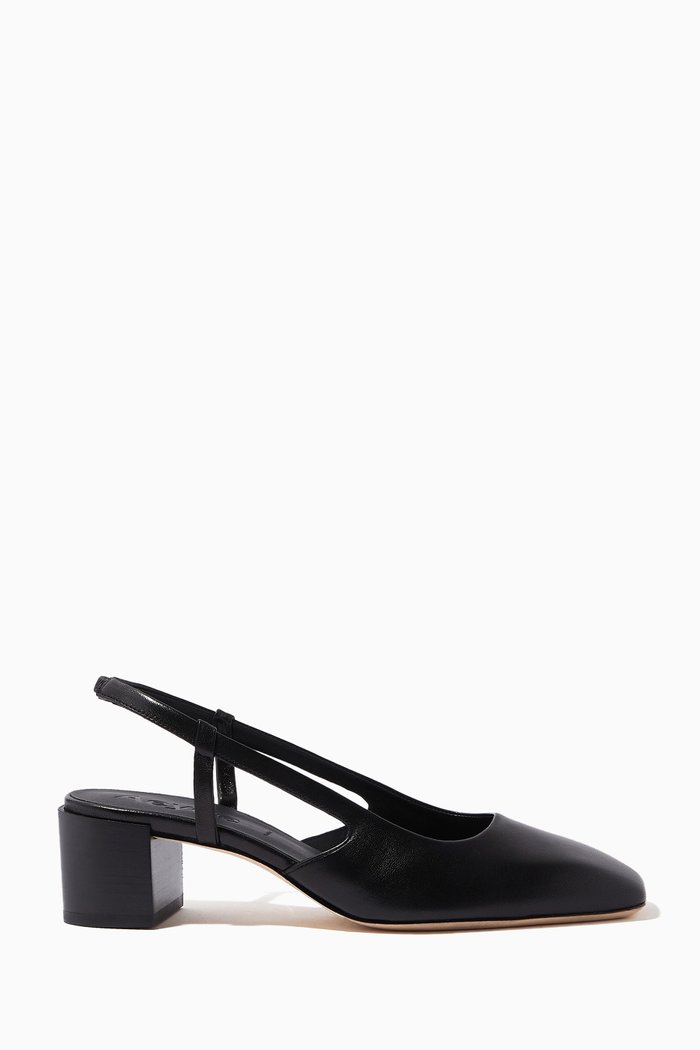 

Alicia Slingback Sandals in Leather, Black