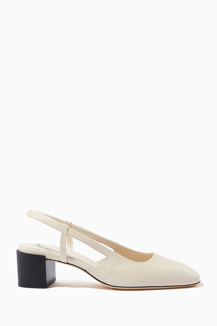 

Alicia Slingback Sandals in Leather, Neutral