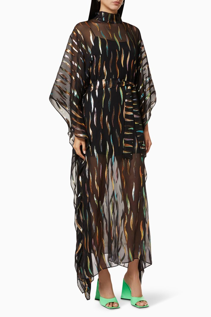 

Sahara Kaftan in Silk, Black