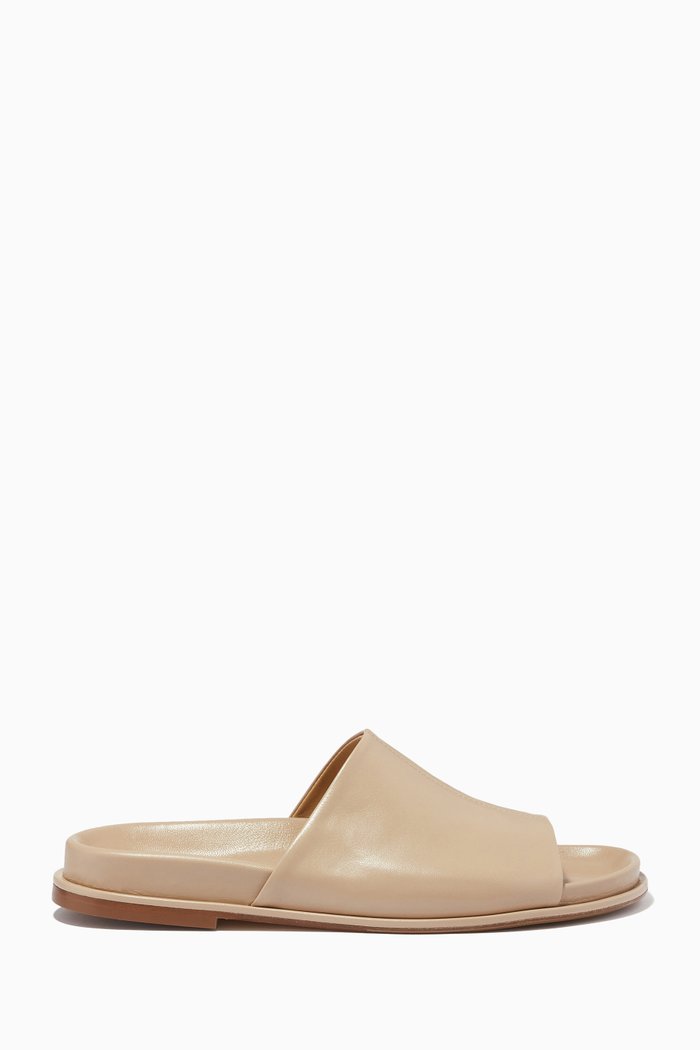 

Ada Slide Sandals in Nappa, Neutral