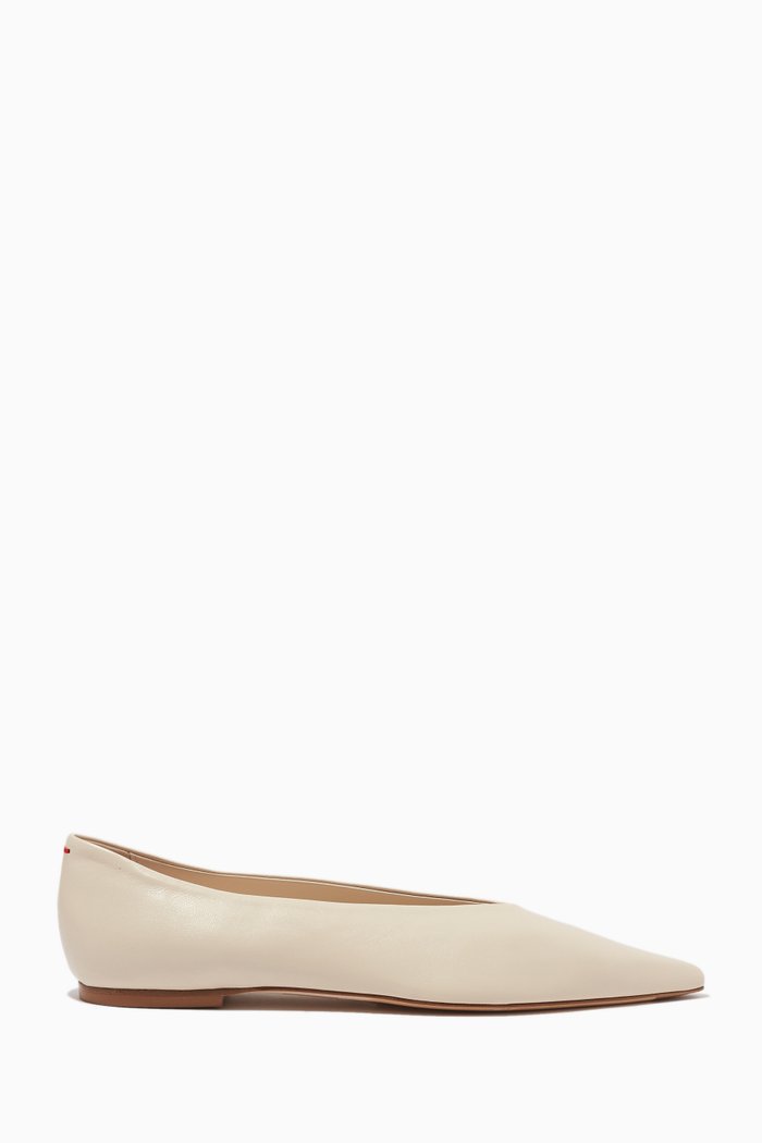 

Rosa Ballerina Flats in Nappa, Neutral