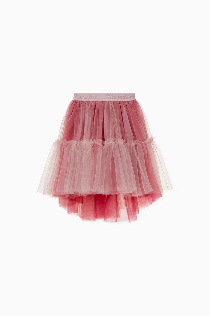 

Tiered Skirt in Tulle, Pink