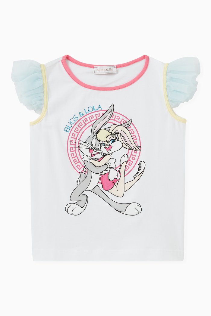 

Lola & Bugs Bunny Print T-shirt in Cotton, White
