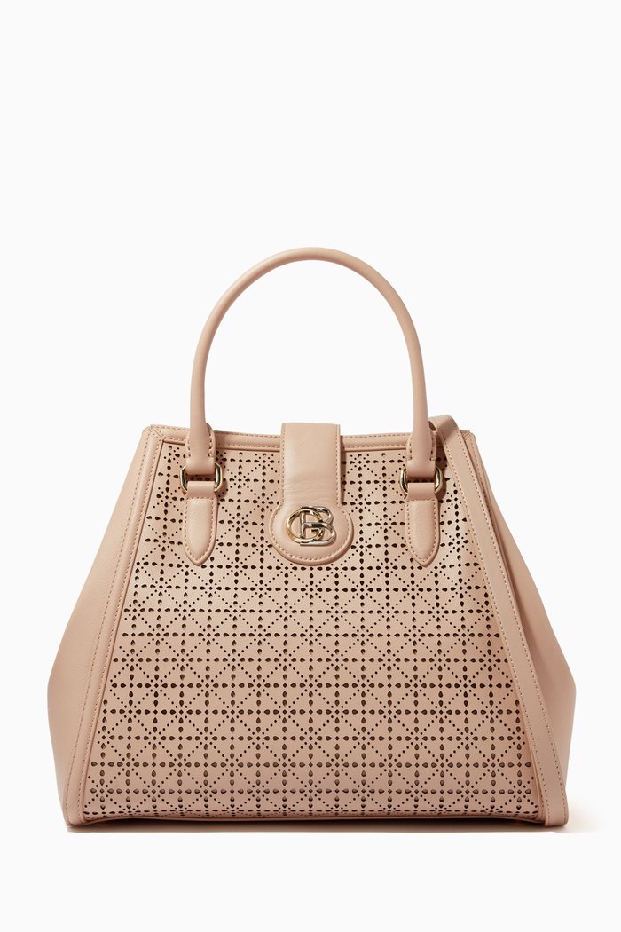 

Top Handle in Embossed Leather, Neutral