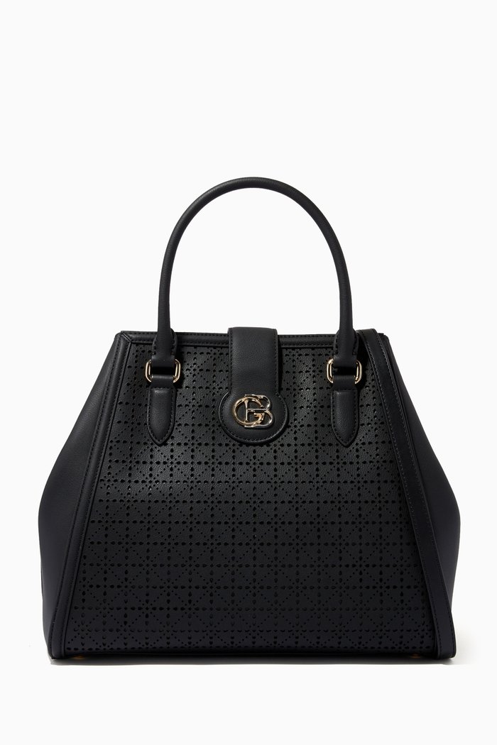 

Top Handle in Embossed Leather, Black