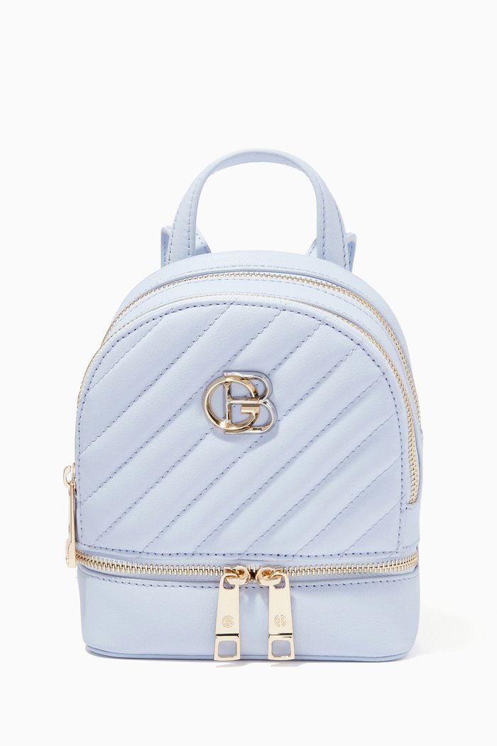 

Backpack in Quilted Leather, Blue