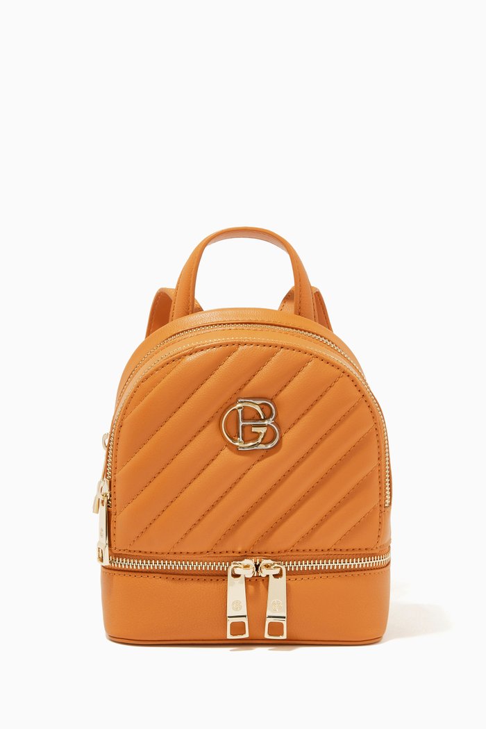 

Backpack in Quilted Leather, Brown