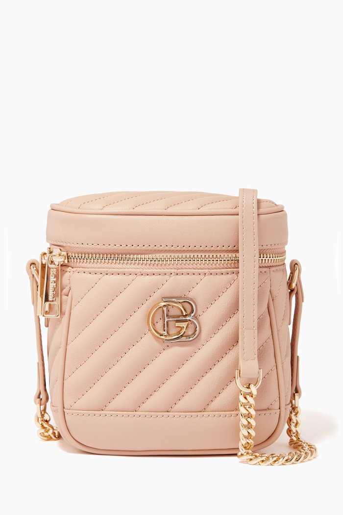 Crossbody in Quilted Leather, Neutral